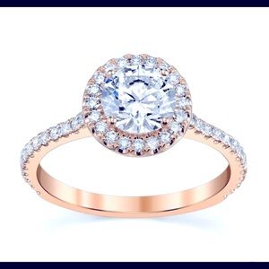 SOLD! 1.52 karat rose gold engagement ring